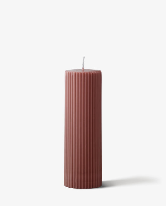 Simply Taupe Short Ribbed Candle