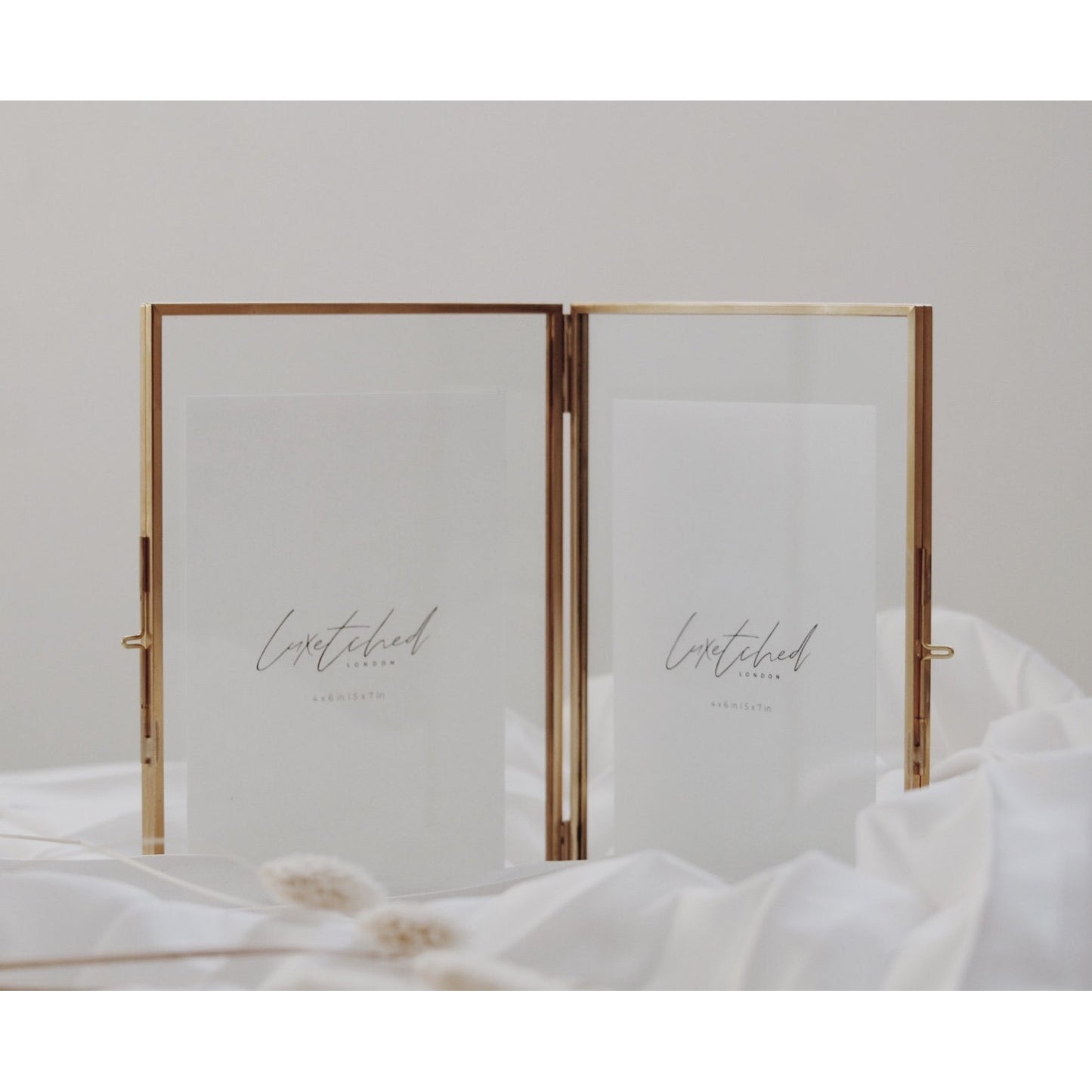 Personalised Gold Duo Photo Frame