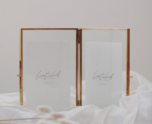 Gold Duo Photo Frame