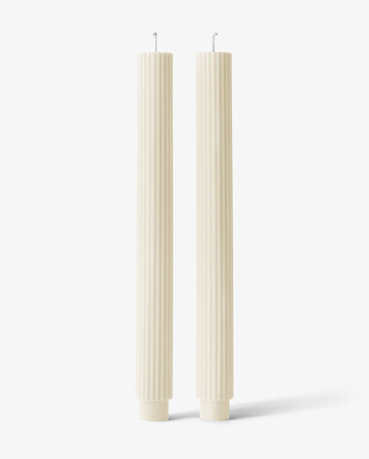 Creme Brulee Tall Ribbed Candle