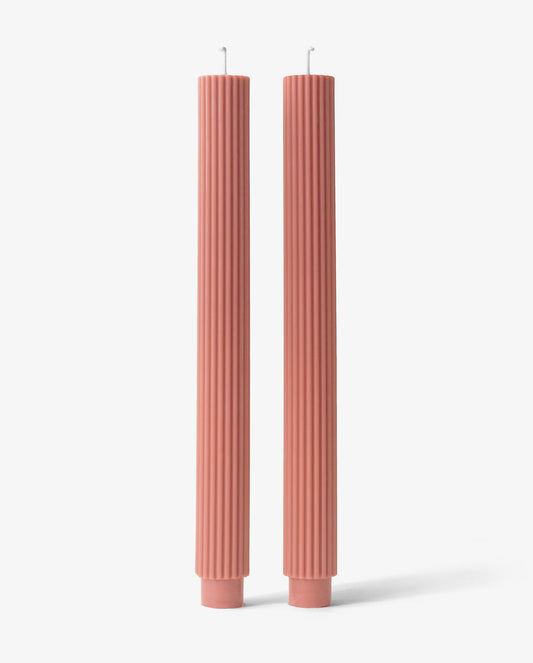 Peach Bellini Tall Ribbed Candle