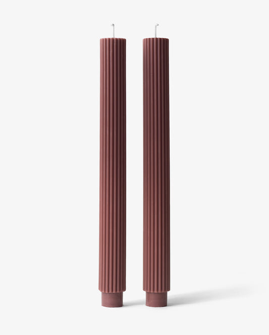 Simply Taupe Tall Ribbed Candle